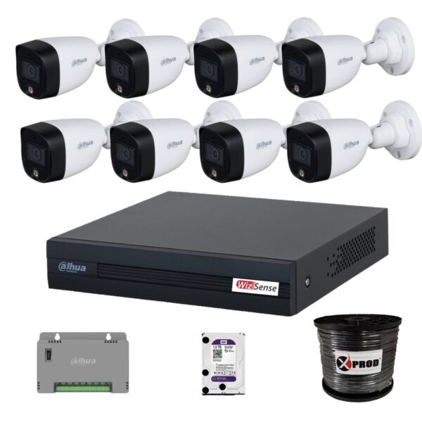 Dahua 8 Cameras Kit 1080p Full Color Complete Set