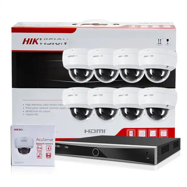 Hikvision 8 Set Indoor & Outdoor PoE NVR CCTV Surveillance CCTV