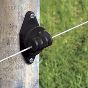 Black W Insulators for Electric Fence
