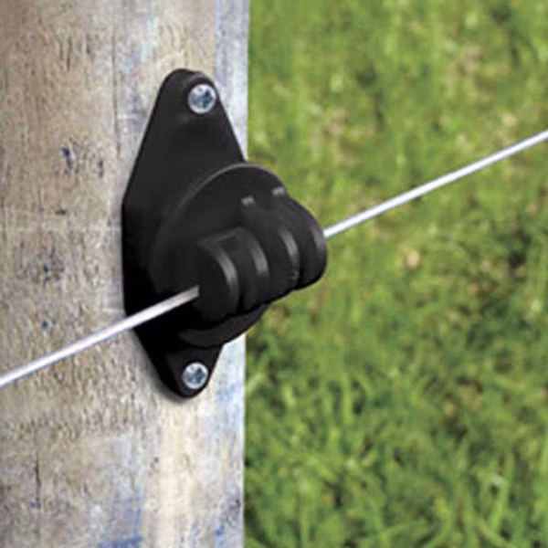 Black W Insulators for Electric Fence