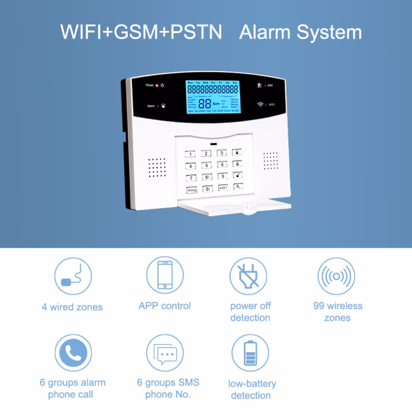 Home Burglar Security Alarm System with Keyboard & Phone Call - Image 4